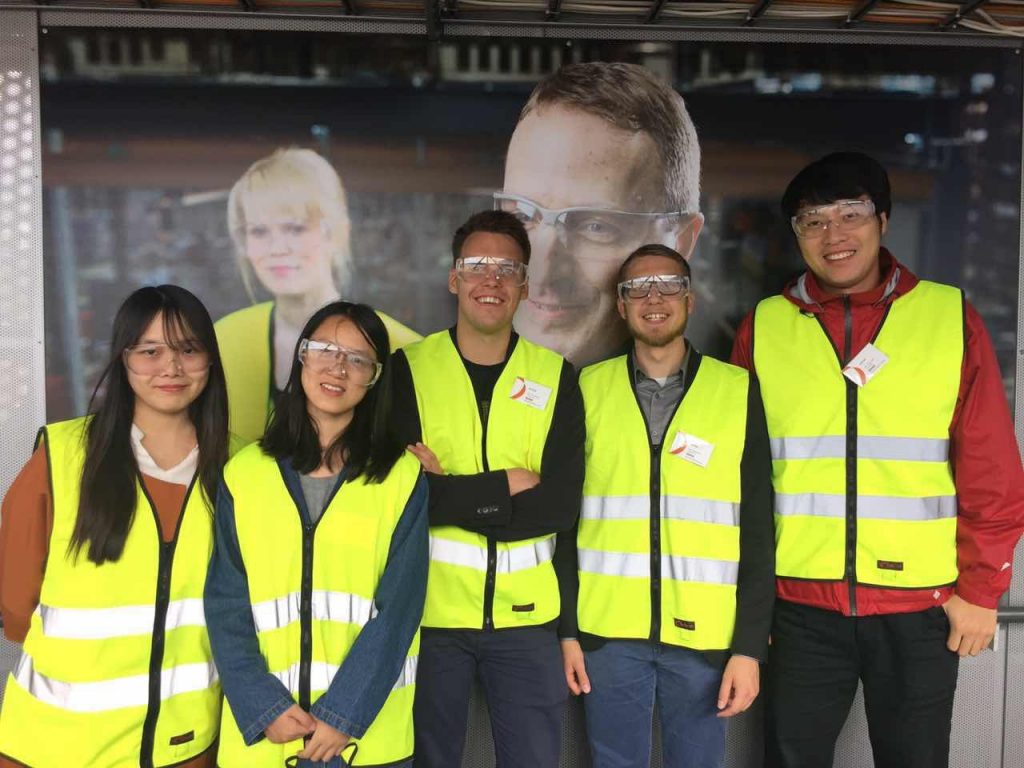 Our visitor group at Metso Flow Control facility in Vantaa. Safety first!